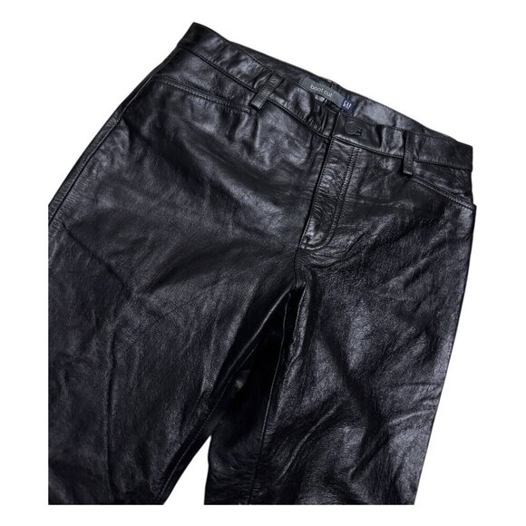 GAP VINTAGE Y2K Bootcut LEATHER Motorcycle Streetwear Flare Pants Womens 10 - Picture 4 of 7